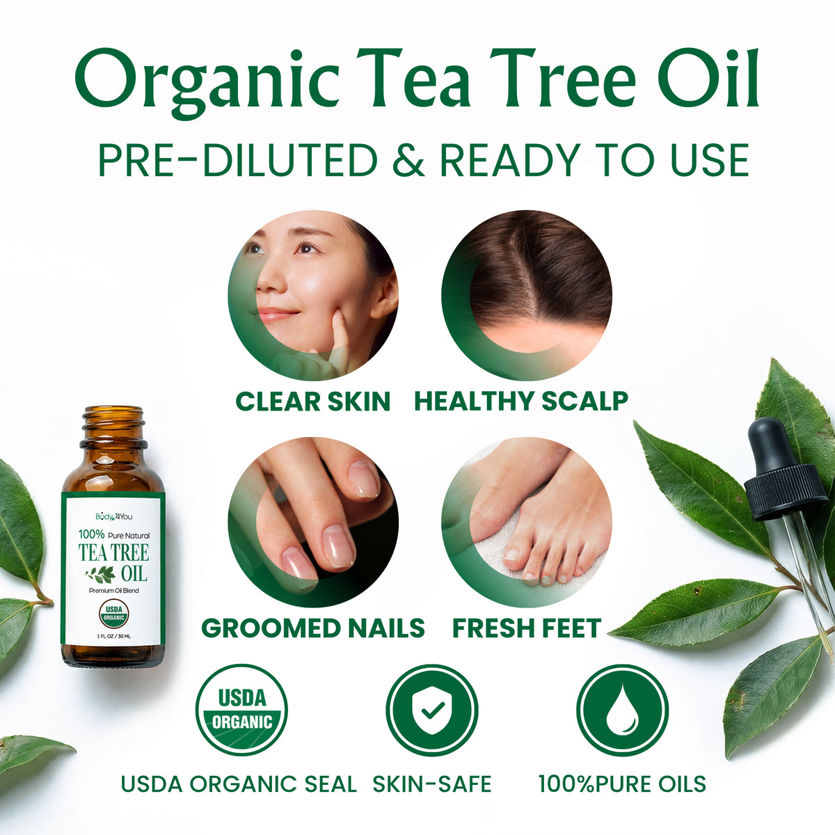 BodyJ4You USDA Organic Tea Tree Oil image 3