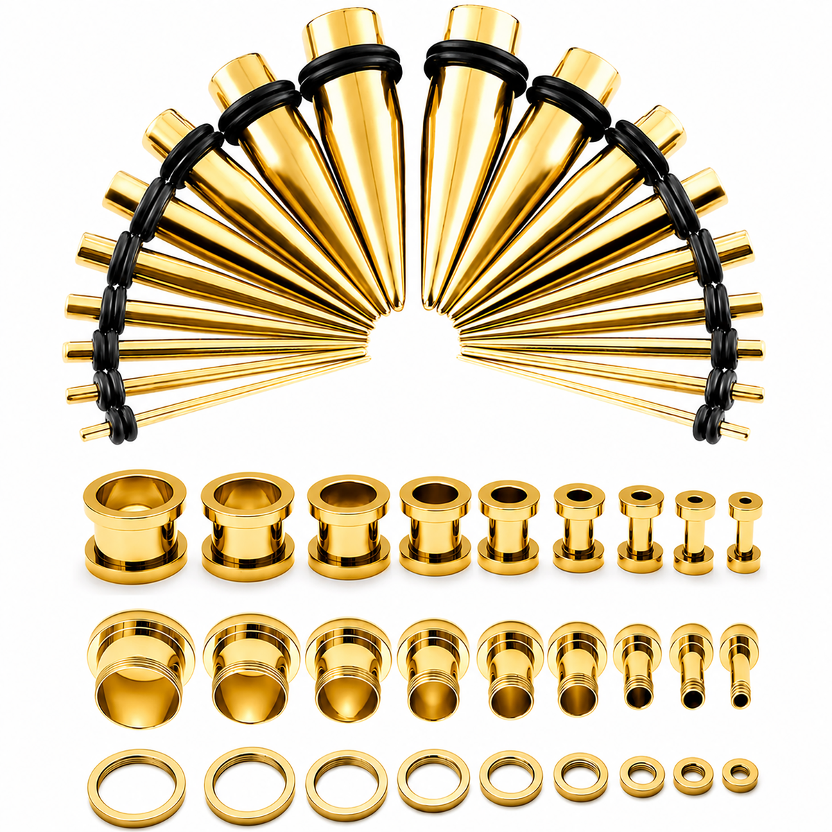 BodyJ4You 36PC Ear Stretching Kit 14G-00G - Stainless Steel GK0279.MAIN.png