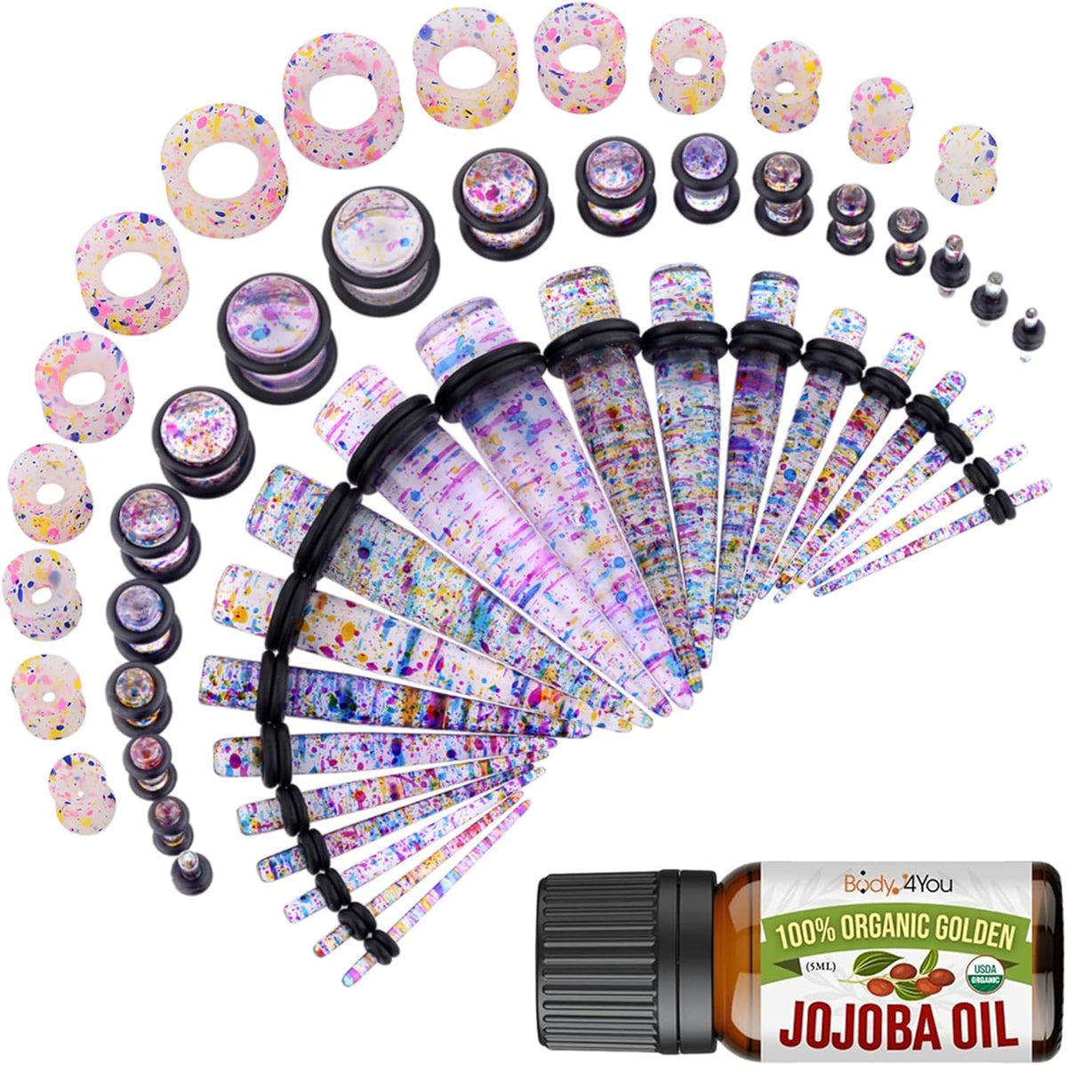 54PC Ear Stretching Kit (14G-12 mm) + Jojoba Oil GK0910.MAIN.jpg