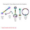 Professional Piercing Kit Stainless Steel 14G 16G 18G Belly Button Nipple Lip Nose Jewelry