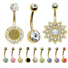 12 Pieces Belly Button Ring Curved Barbell Piercing Jewelry Gift Box