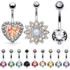12 Pieces Belly Button Ring Curved Barbell Piercing Jewelry Gift Box