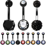 12 Pieces Belly Button Ring Curved Barbell Piercing Jewelry Gift Box - BodyJ4you