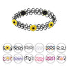 12PC Choker Necklace Set Colorful Flowers Stretch Elastic - BodyJ4you