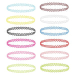 12PC Choker Necklace Set Henna Tattoo Stretch Elastic Jewelry - BodyJ4you