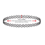 12PC Choker Necklace Set Henna Tattoo Stretch Elastic Jewelry - BodyJ4you