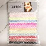 12PC Choker Necklace Set Henna Tattoo Stretch Elastic Jewelry - BodyJ4you