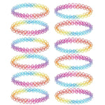 12PC Choker Necklace Set Henna Tattoo Stretch Elastic Jewelry - BodyJ4you