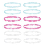 12PC Choker Necklace Set Henna Tattoo Stretch Elastic Jewelry - BodyJ4you