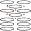 12PC Tattoo Choker Necklace Set - 90s Accessories Women Teen Girls Kids - Flower Charms Rainbow Multicolor Stretchy Jewelry - Summer Style Gift Idea - BodyJ4you