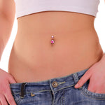 15-100PC Belly Button Rings Banana Barbells 14G Steel Flexible Bar Mix Color Body Jewelry - BodyJ4you