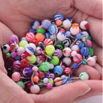 15-100PC Belly Button Rings Banana Barbells 14G Steel Flexible Bar Mix Color Body Jewelry - BodyJ4you