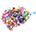 15-100PC Belly Button Rings Banana Barbells 14G Steel Flexible Bar Mix Color Body Jewelry - BodyJ4you