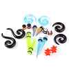 18PC Random Mix Gauges 14G-20mm Assorted Plug Tunnel Taper Steel Acrylic Silicone Expander - BodyJ4you
