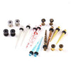 18PC Random Mix Gauges 14G-20mm Assorted Plug Tunnel Taper Steel Acrylic Silicone Expander - BodyJ4you