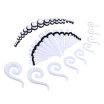 54PC Gauges Kit Ear Stretching 14G-00G Acrylic Hanger Tapers Plugs Body Piercing Set