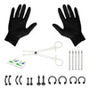 20PC Pro Piercing Kit BCR CBR Labret Tragus Nipple Nose Lip 16G Steel Jewelry - BodyJ4you