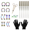 20PC Pro Piercing Kit BCR CBR Labret Tragus Nipple Nose Lip 16G Steel Jewelry - BodyJ4you