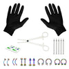 20PC Pro Piercing Kit BCR CBR Labret Tragus Nipple Nose Lip 16G Steel Jewelry - BodyJ4you