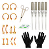 20PC Pro Piercing Kit BCR CBR Labret Tragus Nipple Nose Lip 16G Steel Jewelry - BodyJ4you