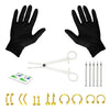 20PC Pro Piercing Kit BCR CBR Labret Tragus Nipple Nose Lip 16G Steel Jewelry - BodyJ4you