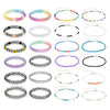 24PC Tattoo Choker Necklace Set - 90s Accessories Women Teen Girls Kids - Flower Charms Rainbow Multicolor Stretchy Jewelry - Summer Style Gift Idea - BodyJ4you