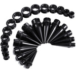 28PC Big Gauges Kit Ear Stretching 00G-22mm Acrylic Taper Silicone Plug Tunnels Piercing - BodyJ4you
