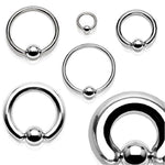 2PC Ball Closure Ring Blue Steel 14G-20G BCR Nose Nipple Tragus Lip - BodyJ4you