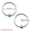 2PC Ball Closure Ring Goldtone Steel 14G-20G BCR Nose Nipple Tragus Lip - BodyJ4you