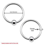 2PC Ball Closure Ring Goldtone Steel 14G-20G BCR Nose Nipple Tragus Lip - BodyJ4you