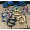 2PC Horseshoe Circular Barbell Rainbow Steel 8G-18G CBR Nose Nipple Tragus Lip - BodyJ4you