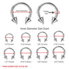 2PC Horseshoe Circular Spike Barbell Surgical Steel 8G-18G CBR Nose Nipple Tragus Lip - BodyJ4you