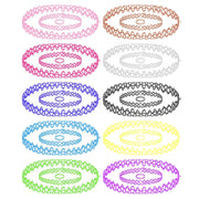 30PC Choker Necklace Bracelet Ring Set Multicolor Stretch Elastic Jewelry Girls Kids Gift - BodyJ4you