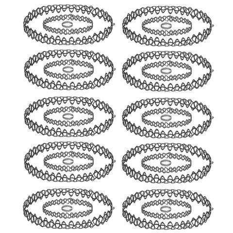 30PC Choker Necklace Bracelet Ring Set Multicolor Stretch Elastic Jewelry Girls Kids Gift - BodyJ4you