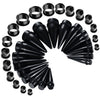 36PC Big Gauges Kit Ear Stretching 00G-25mm Steel Tunnel Plugs Acrylic Tapers Expander - BodyJ4you