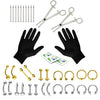 36PC Piercing Kit Stainless Steel 14G 16G Belly Ring Tongue - BodyJ4you