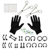 36PC Piercing Kit Stainless Steel 14G 16G Belly Ring Tongue - BodyJ4you