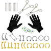 36PC Piercing Kit Stainless Steel 14G 16G Belly Ring Tongue - BodyJ4you