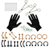 36PC Piercing Kit Stainless Steel 14G 16G Belly Ring Tongue - BodyJ4you