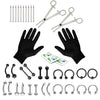 36PC Piercing Kit Stainless Steel 14G 16G Belly Ring Tongue - BodyJ4you