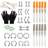 36PC Piercing Kit Stainless Steel 14G 16G Belly Ring Tongue - BodyJ4you