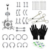 BodyJ4You 36PC PRO Piercing Kit Stainless Steel 14G 16G Belly Ring Tongue Nipple Nose Jewelry