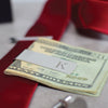 4PC Cufflinks Tie Bar Money Clip Button Shirt Personalized Initials Letter A Gift Set - BodyJ4you