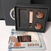 4PC Cufflinks Tie Bar Money Clip Button Shirt Personalized Initials Letter A Gift Set - BodyJ4you