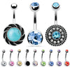 12 Pieces Belly Button Ring Curved Barbell Piercing Jewelry Gift Box