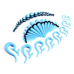 54PC Gauges Kit Ear Stretching 14G-00G Acrylic Tribal Tapers Plugs Body Piercing Set - BodyJ4you