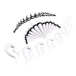 54PC Gauges Kit Ear Stretching 14G-00G Acrylic Tribal Tapers Plugs Body Piercing Set - BodyJ4you