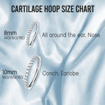 Piercing Ring 14G 16G 18G Hinged Clicker Hoop Implant Grade Titanium CZ Gem Nose Septum Tragus Daith Ear