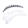 54PC Gauges Kit Ear Stretching 14G-00G Acrylic Spiral Tapers Plugs Body Piercing Set