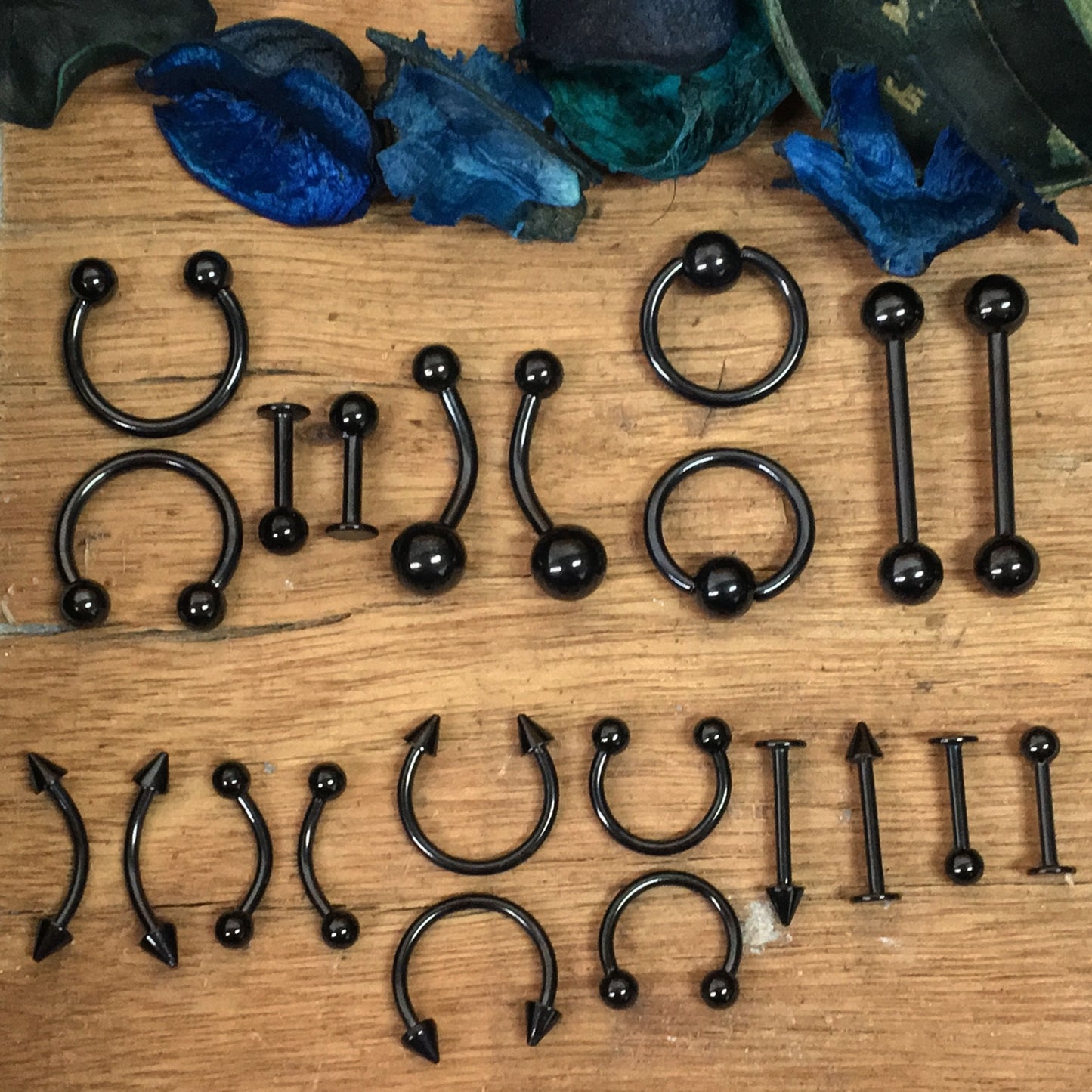36PC Piercing Kit Stainless Steel 14G 16G Belly Ring Tongue Tragus Eyebrow Nipple Lip Nose